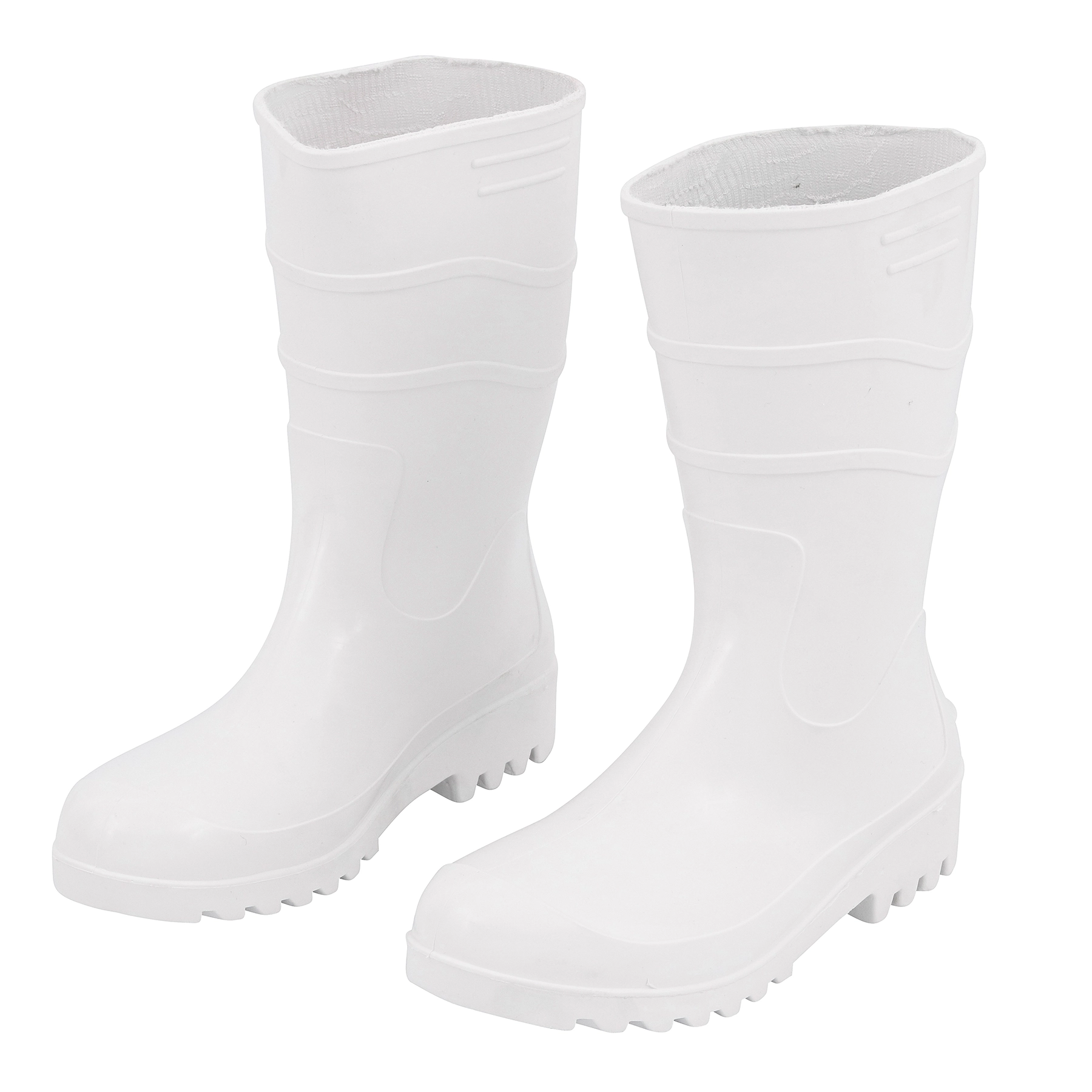 Bota Impermeável PVC Com Forro Nº38 Cano Médio Branco Worker