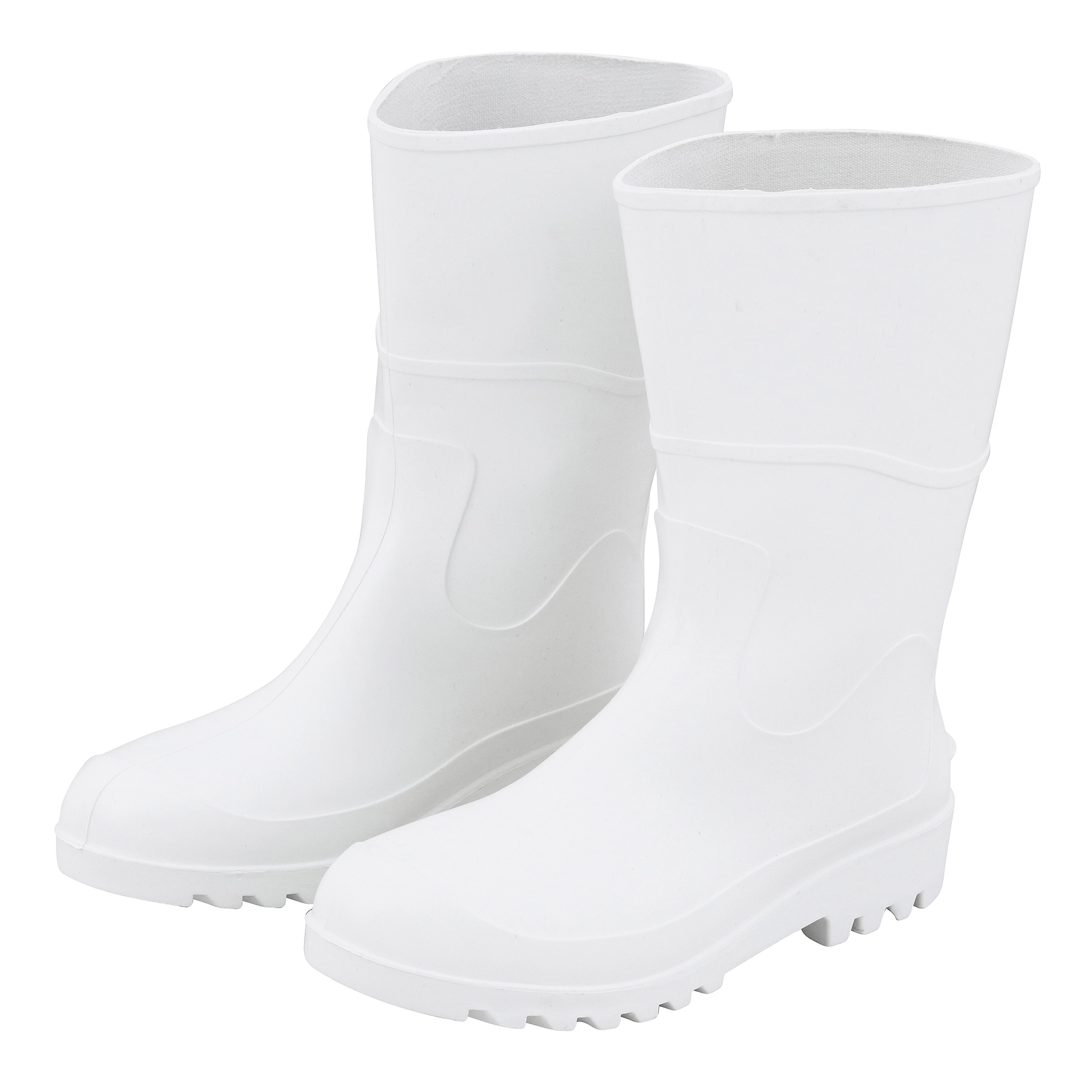 Bota Impermeável PVC Com Forro Nº40 Cano Médio Branco Worker