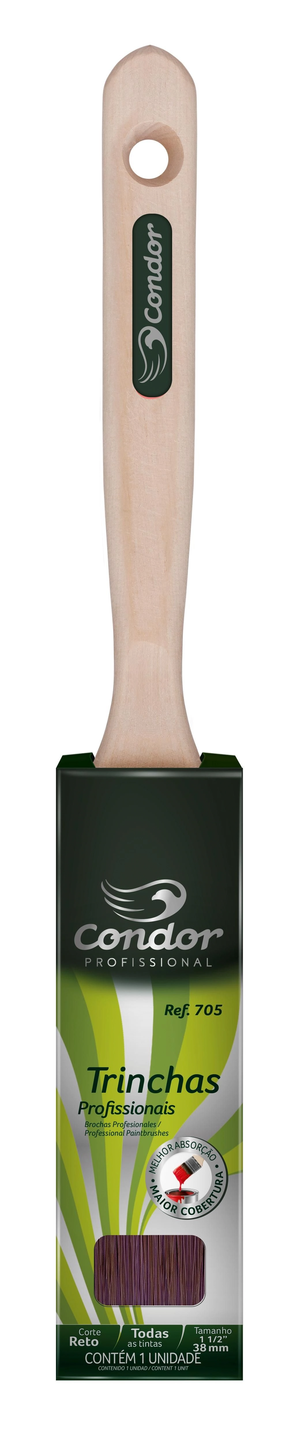 Trincha Reta Profissional Condor 705 1 1/2"