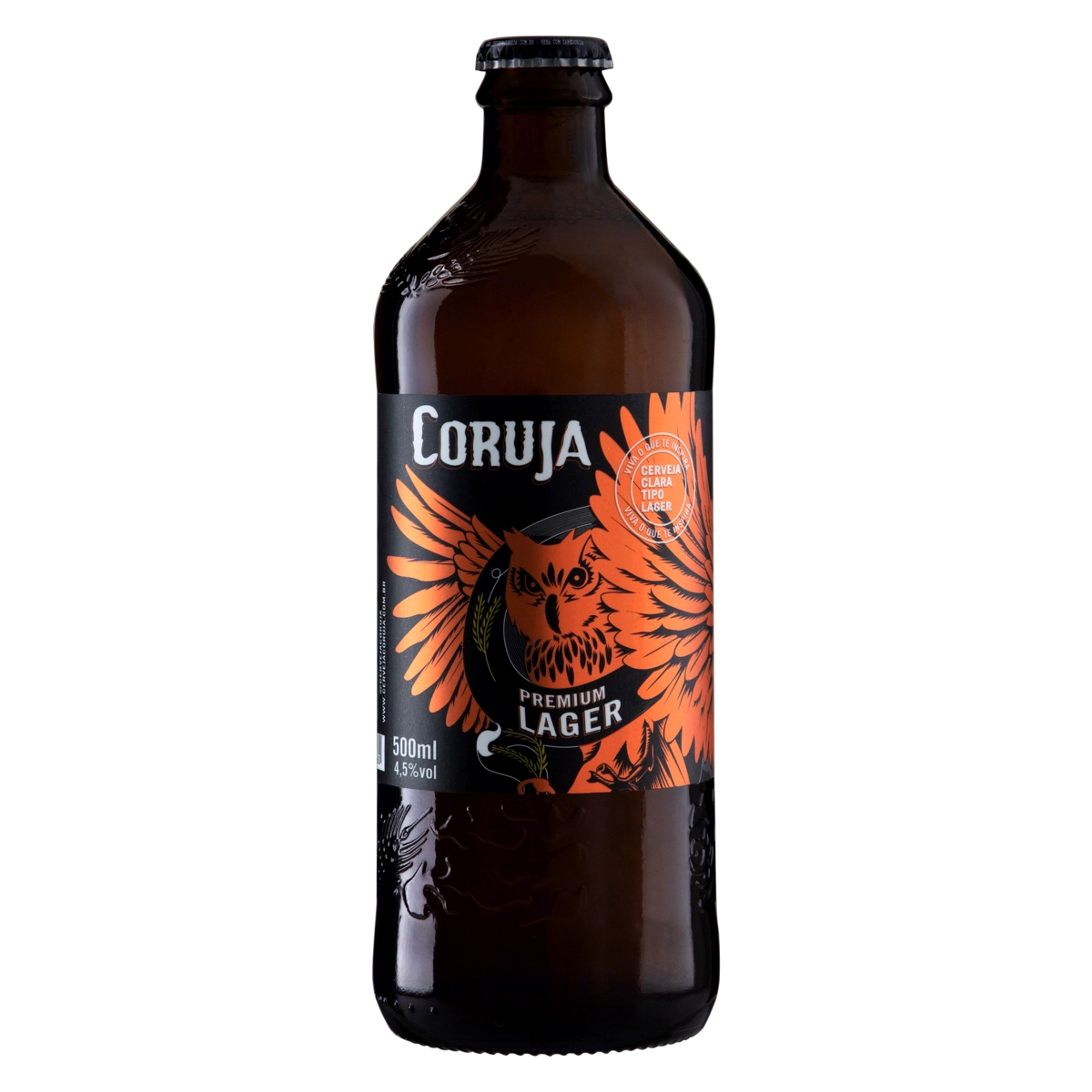Cerveja Premium Lager Coruja Garrafa 500ml