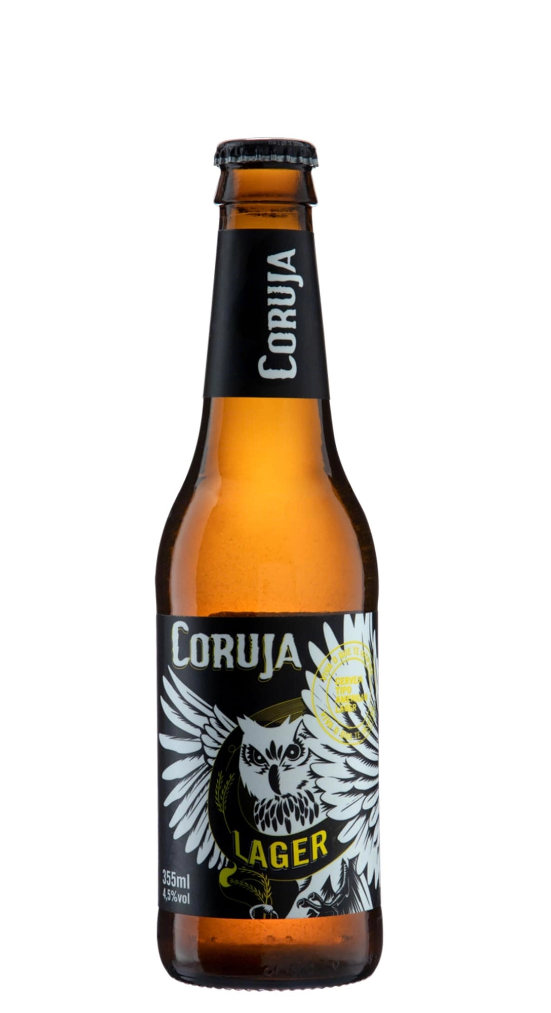 Cerveja Lager Puro Malte CORUJA Garrafa 355ml