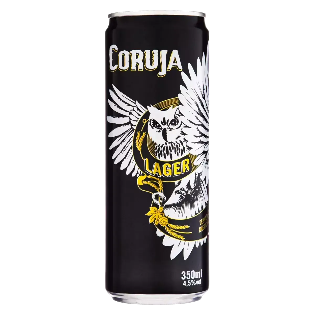 Cerveja American Lager CORUJA Lata 350ml