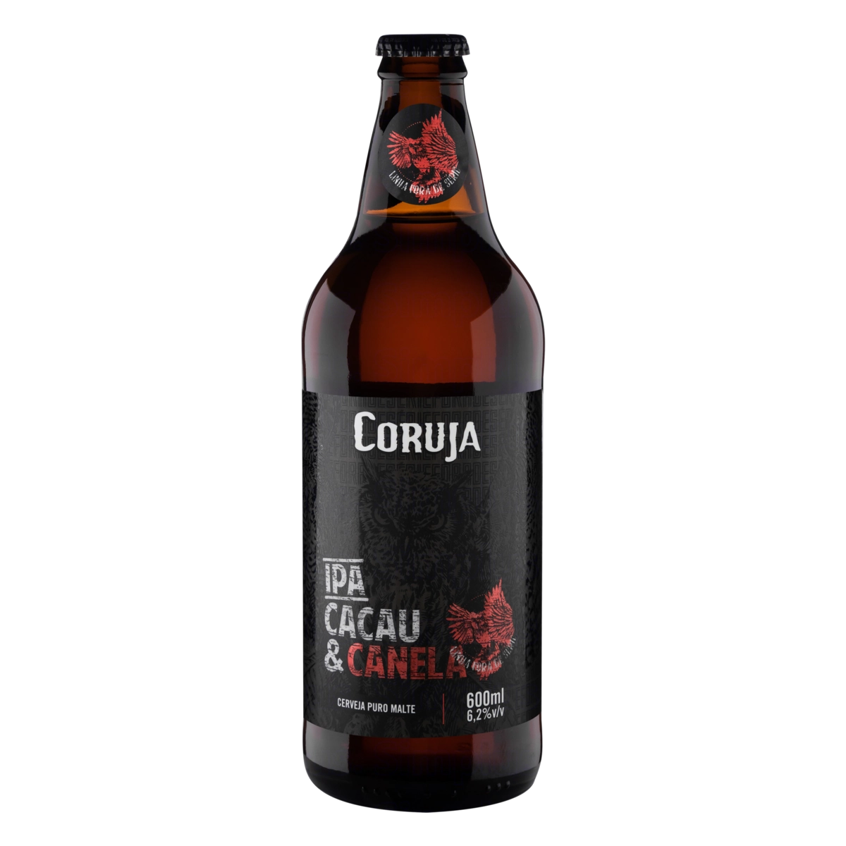 Cerveja Ipa Puro Malte Cacau Canela Coruja Garrafa 600ml