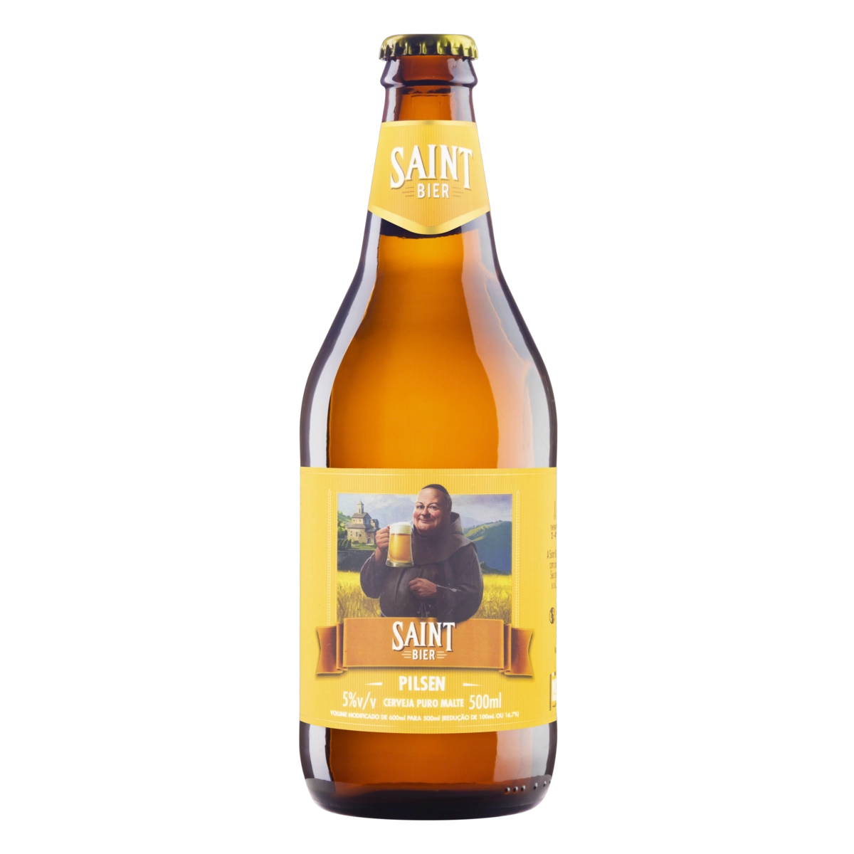 Cerveja Pilsen Puro Malte Saint Bier Garrafa 500ml