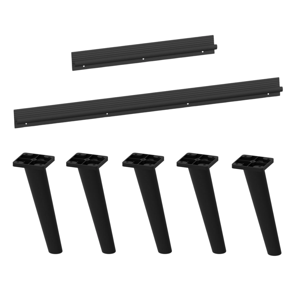 Kit 2 Puxadores Com 5 Pés Palito Retrô Para Balcão Cozinha 105cm Veneza Multimóveis Mp2306
