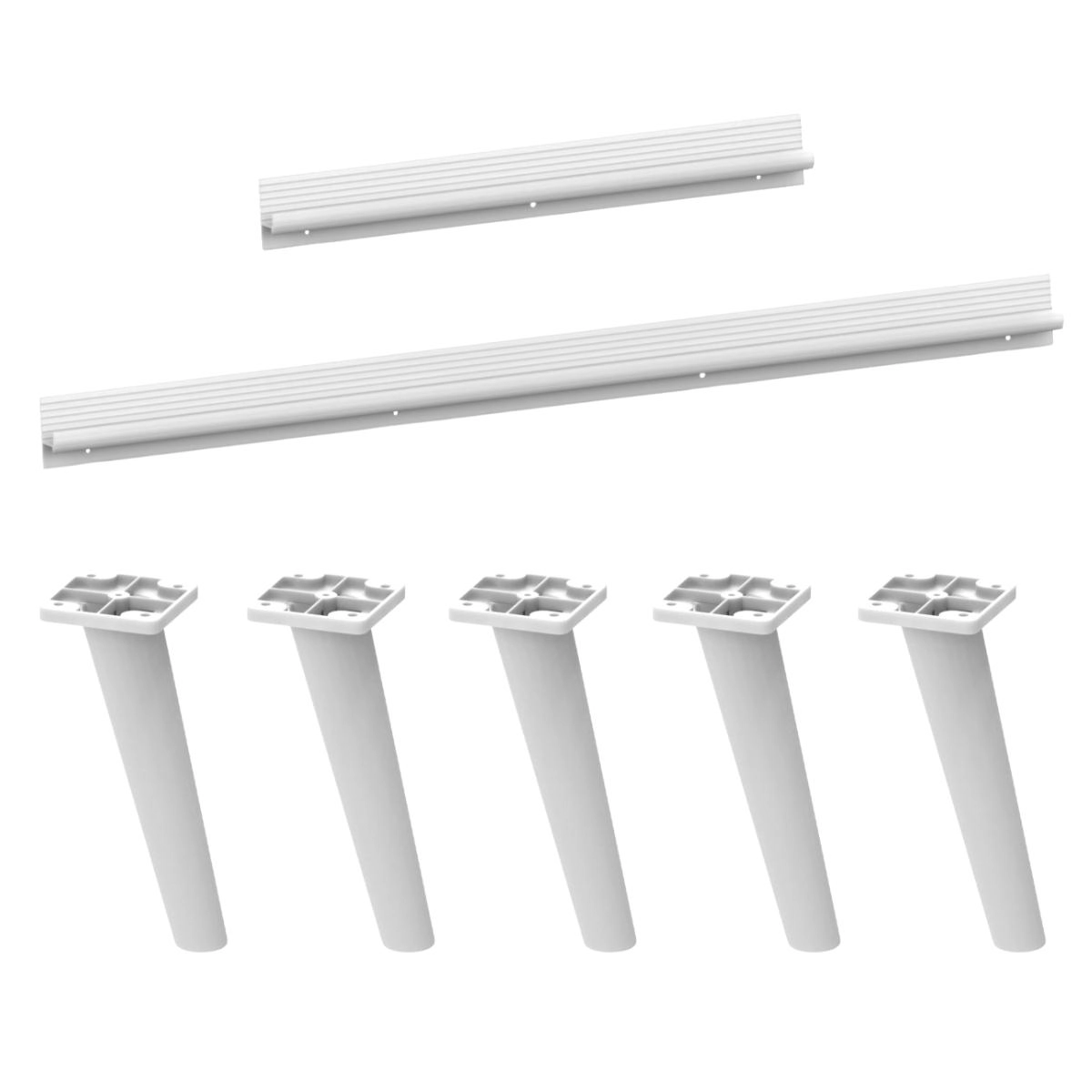 Kit 2 Puxadores Com 5 Pés Palito Retrô Para Balcão Cozinha 105cm Veneza Multimóveis Mp2306