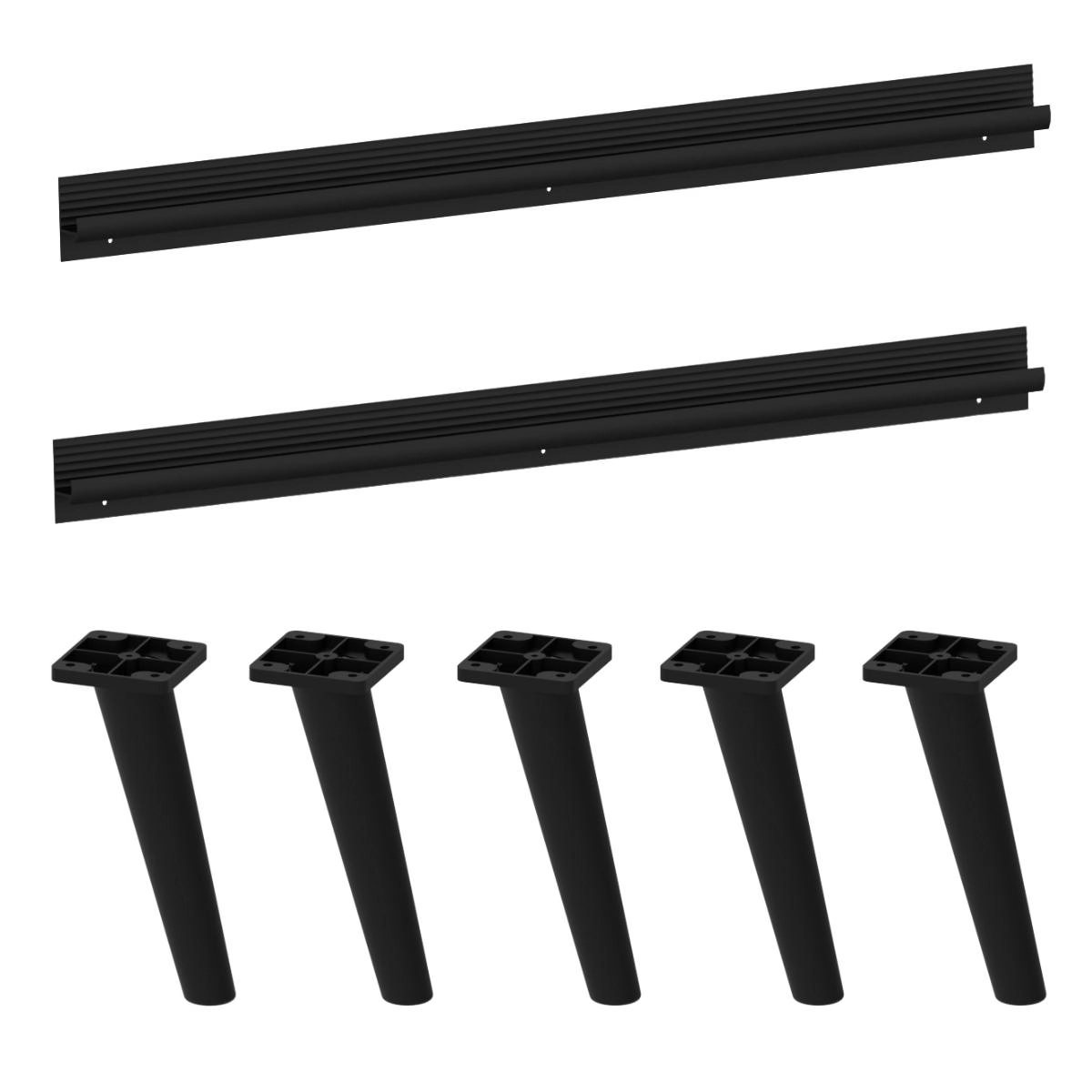 Kit 2 Puxadores Com 5 Pés Palito Retrô Para Balcão Cozinha 120cm Veneza Multimóveis Mp2308