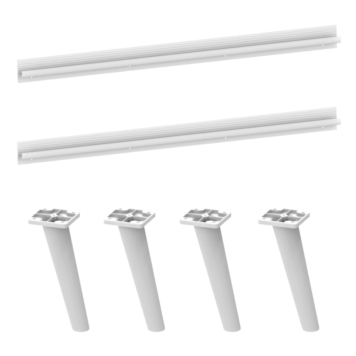Kit 2 Puxadores Com 4 Pés Palito Retrô Para Balcão Cozinha 70cm Veneza Multimóveis Mp2309