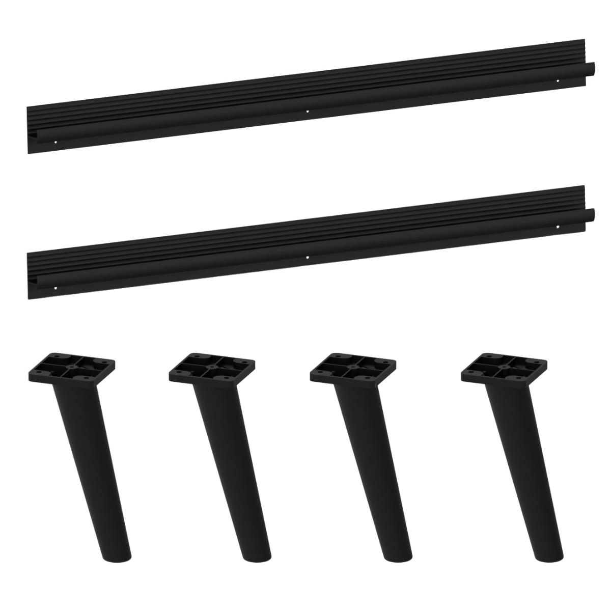 Kit 2 Puxadores Com 4 Pés Palito Retrô Para Paneleiro 62cm Veneza Multimóveis Mp2310