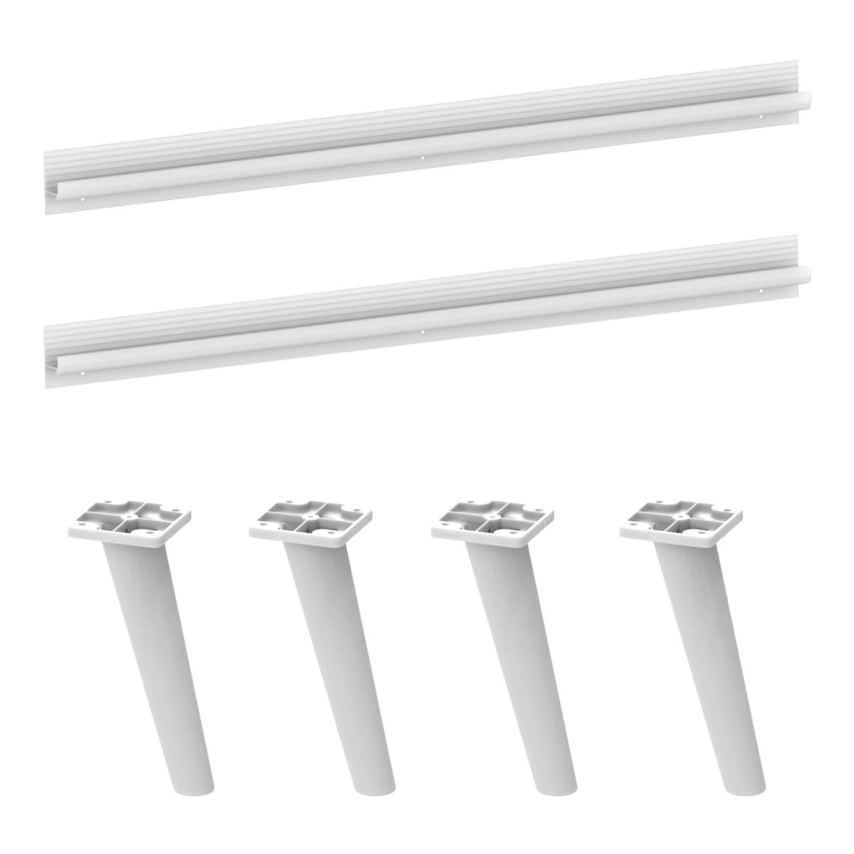Kit 2 Puxadores Com 4 Pés Palito Retrô Para Paneleiro 62cm Veneza Multimóveis Mp2310