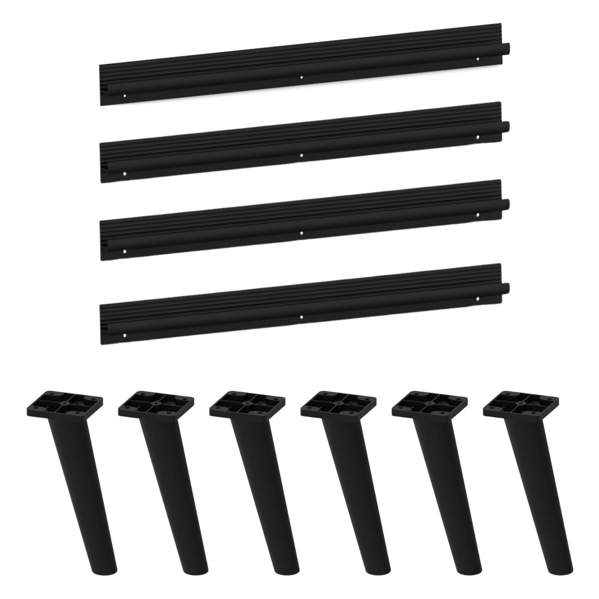 Kit 4 Puxadores Com 6 Pés Palito Retrô Para Balcão Cozinha 150cm Veneza Multimóveis Mp2312