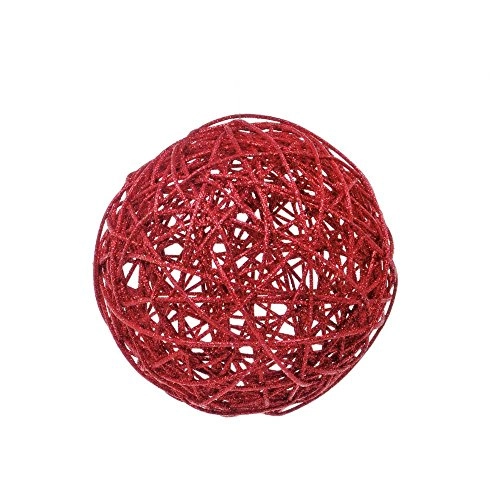 Bola Natal Cromus Rattan Vermelha