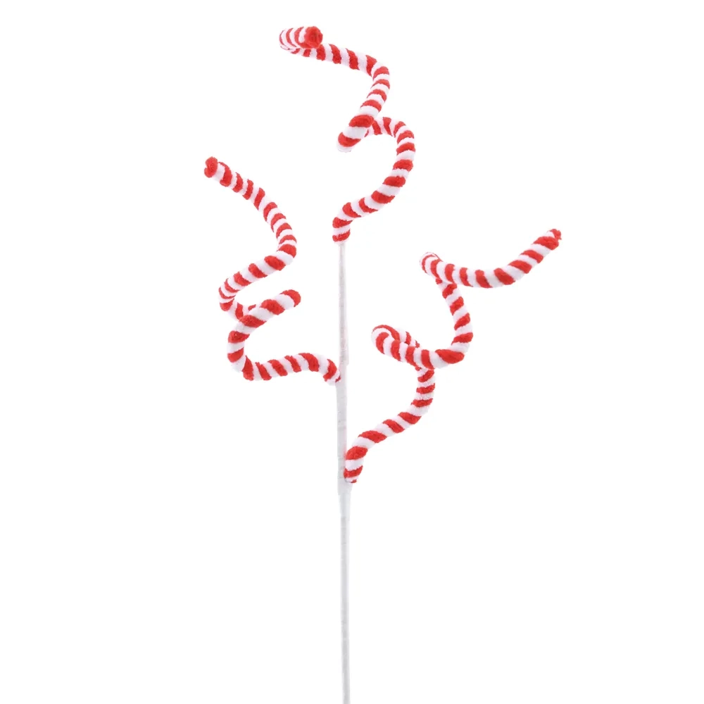 Galho Candy Cane Vm Bco 75cm 1020335 Cromus