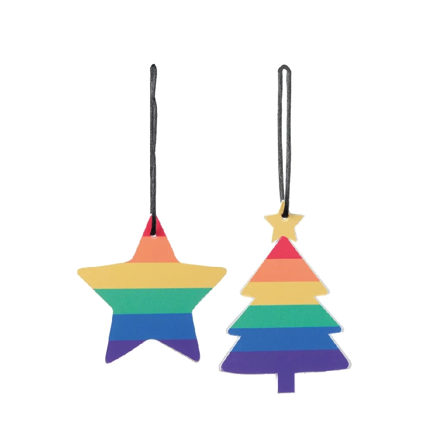 Enfeite Pend Arv Estrela Lgbt 2pcs 1029327 Cromus