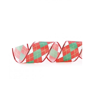 Fita Natal Losangos Vrm/vrd/our 6,3x914cm