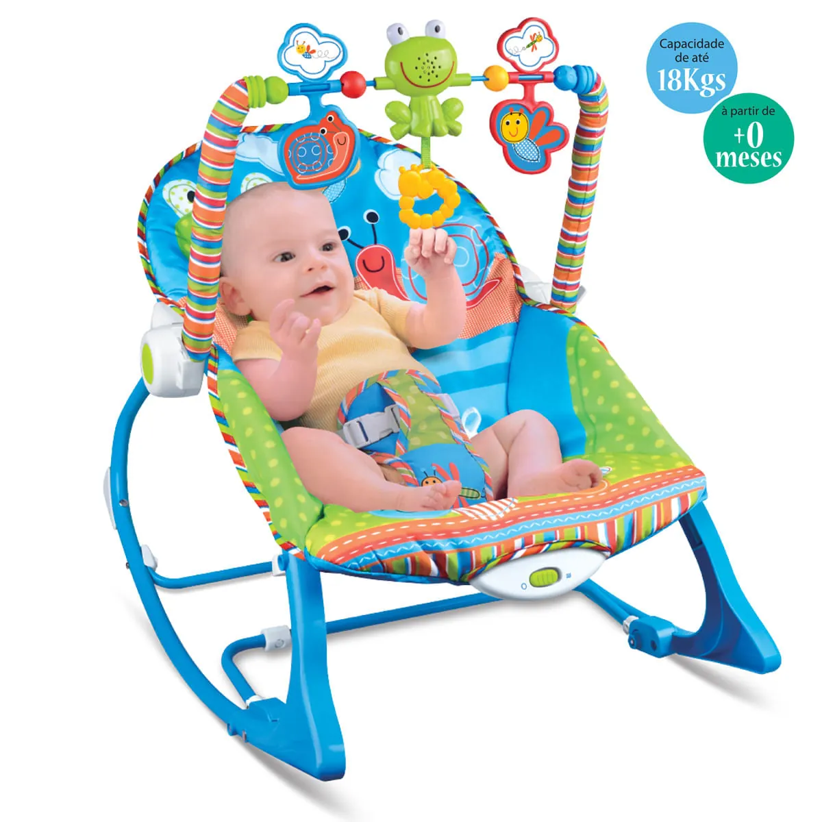 Cadeira de Descanso Musical FunTime até 18kgs Azul-Maxi Baby