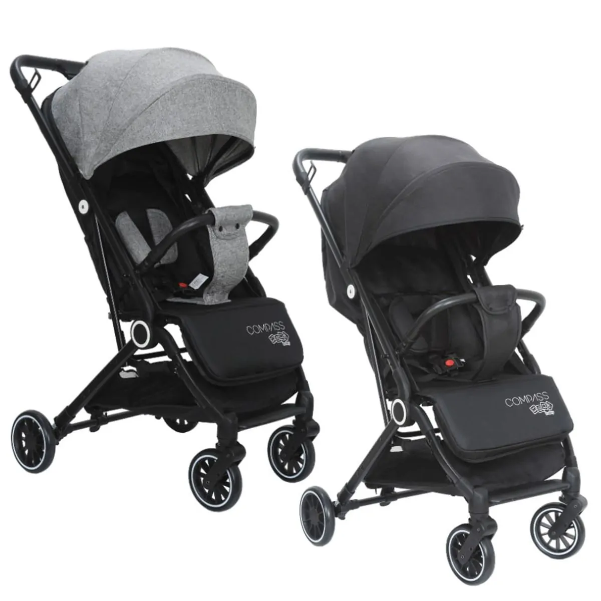 Carrinho de Bebê Passeio Vira Berço COMPASS Maxi Baby - Preto