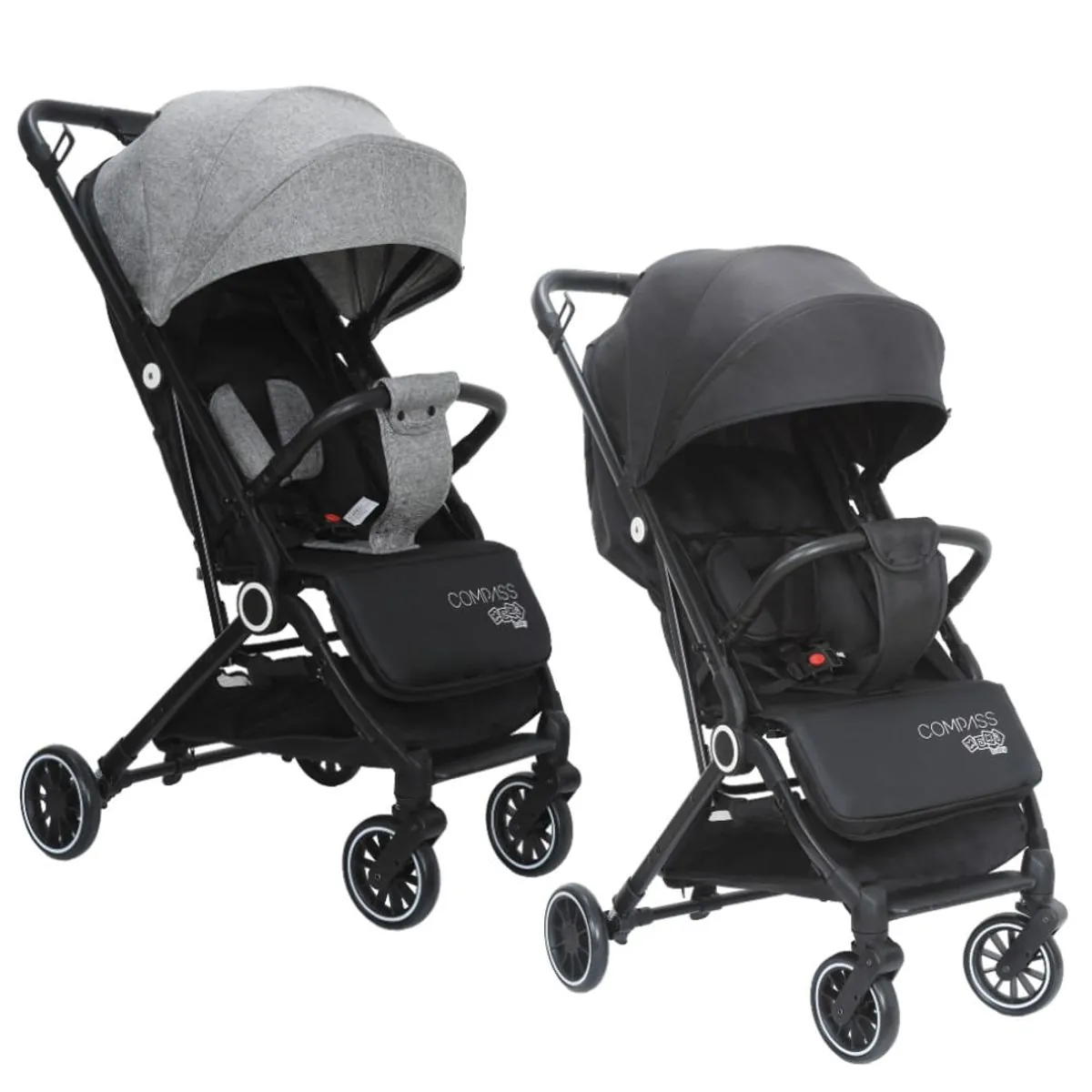 Carrinho de Bebê Passeio Vira Berço COMPASS Maxi Baby - Cinza