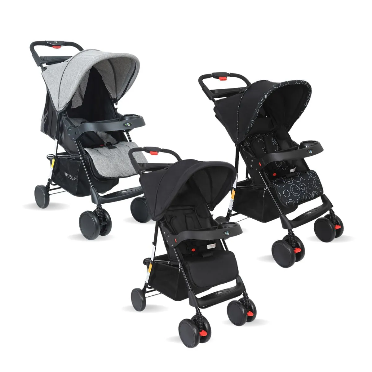 Carrinho de Bebê Passeio Allday Até 15kgs Maxi Baby - Cinza