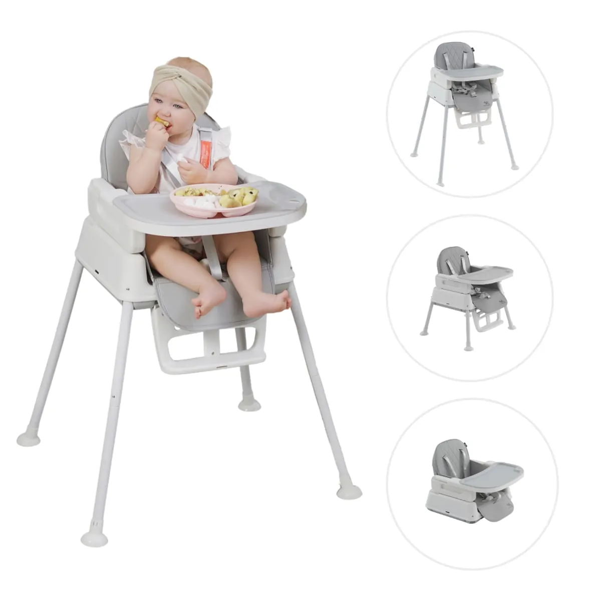 Cadeira De Alimentação Infantil 3 em 1 Harmony Maxi Baby - ROSA