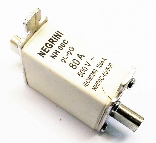 Fusível Nh-00c Gl/gg 100ka 500vca 80a