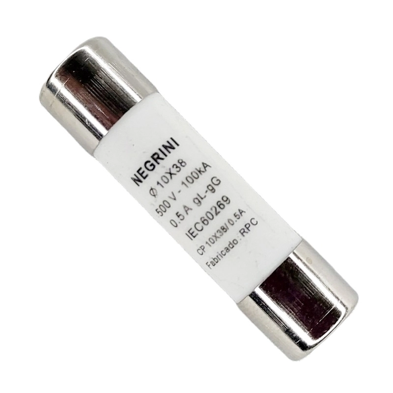 Fusível Cartucho Porcelana 10x38 Mm Gl/gg 500vac 0,5a 10 Peças