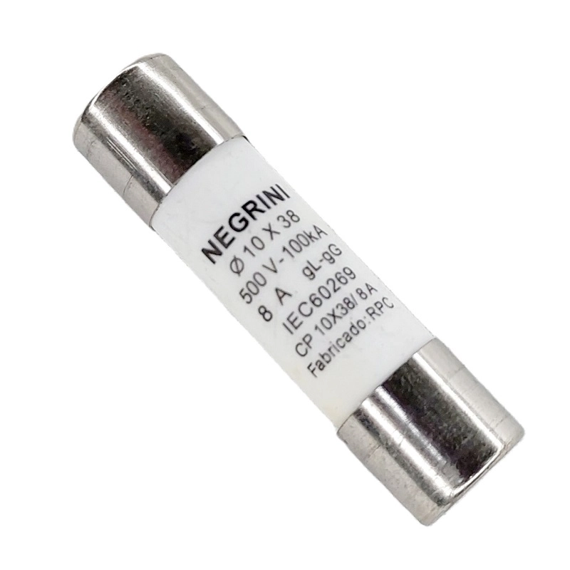 Fusível Cartucho Porcelana 10x38 Mm Gl/gg 500vac 8a 10 Peças