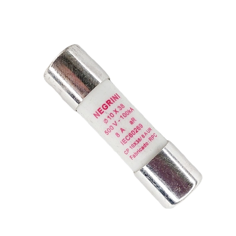 Fusível Cartucho Porcelana 10x38 Mm Ultra Rápido 500vac 8a 10 Peças