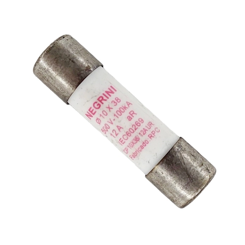 Fusível Cartucho Porcelana 10x38 Mm Ultra Rápido 500vac 12a 10 Peças