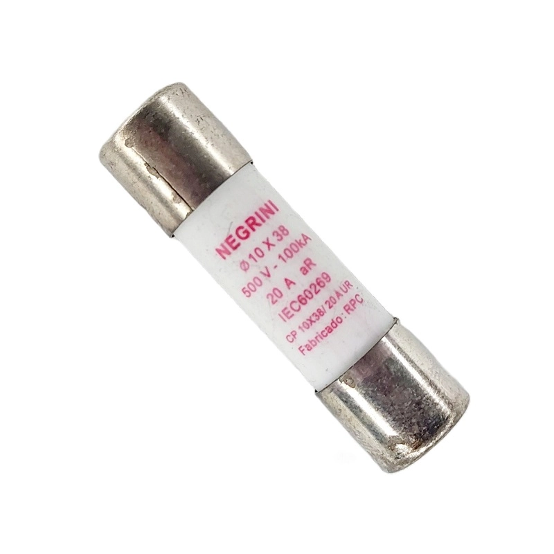 Fusível Cartucho Porcelana 10x38 Mm Ultra Rápido 500vac 20a 10 Peças