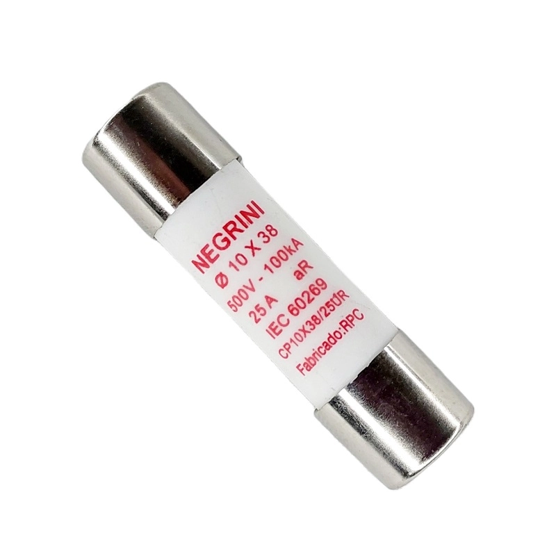 Fusível Cartucho Porcelana 10x38 Mm Ultra Rápido 500vac 25a 10 Peças