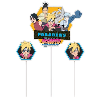 Kit Topo De Bolo Boruto Cromus