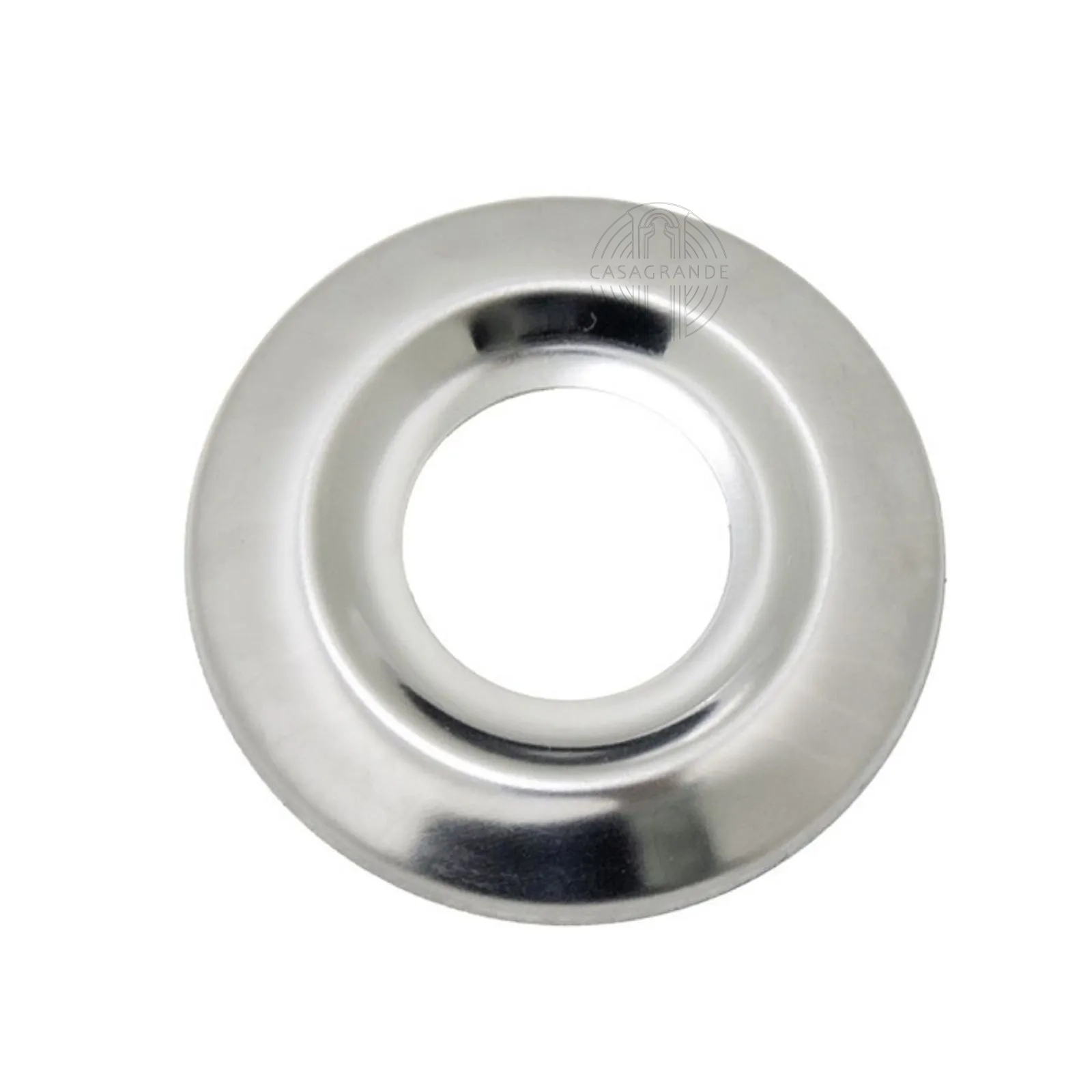 Canopla Redonda em Aço Inox para Torneira e Registro - CasaGrande Mundial