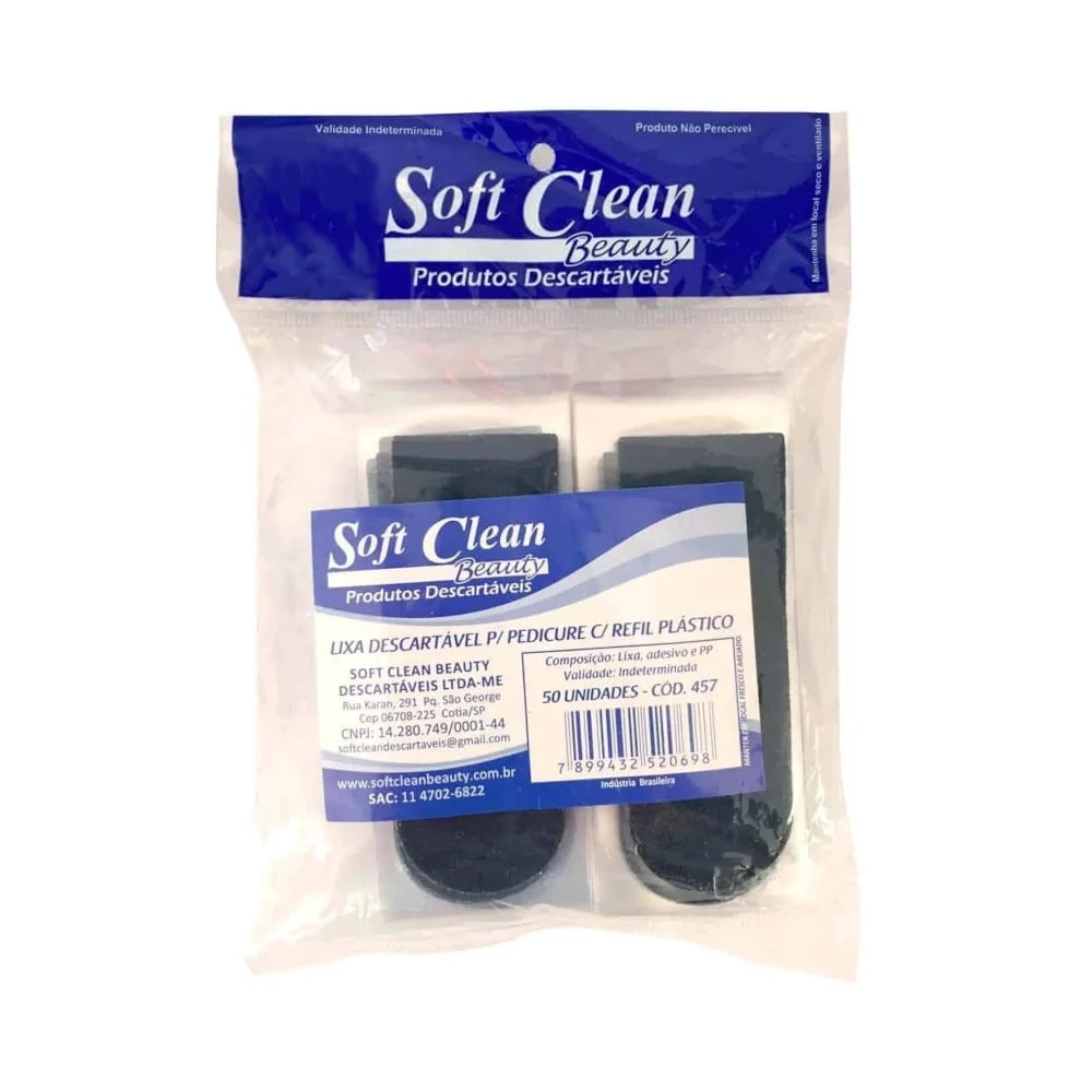 Lixa Descartavel P/ Pedicure C/ Refil Plastico C/ 50 Unid