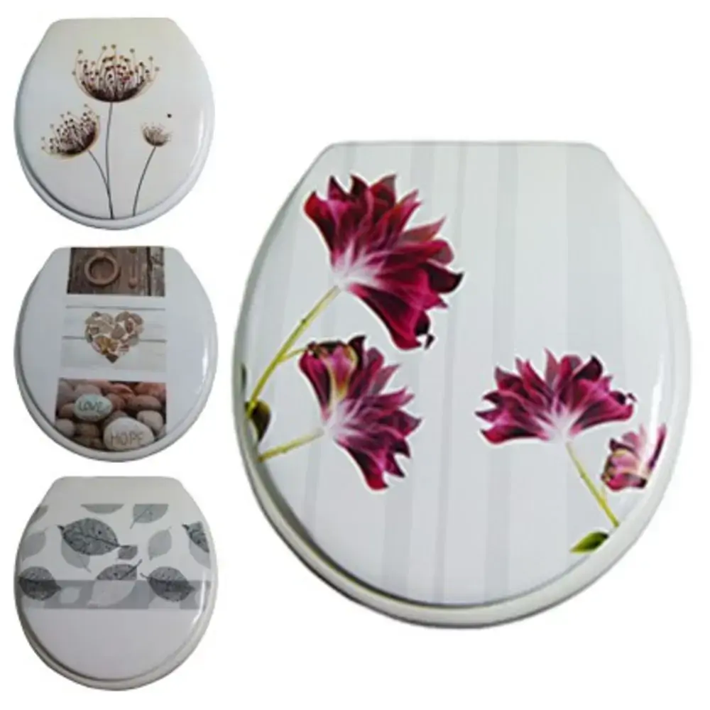 Assento Sanit Almof 40x37cm Pedras Flores