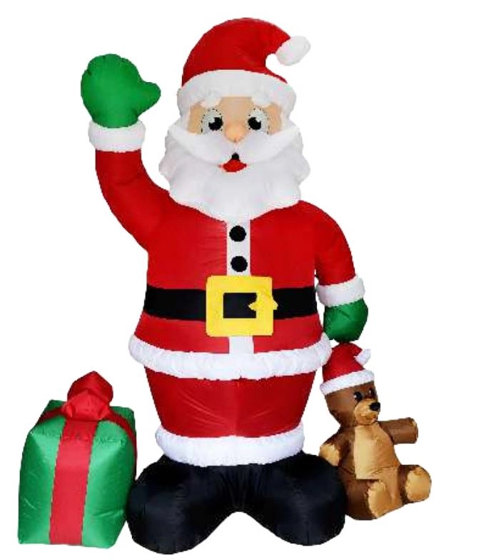Enfeite Noel Na Escada Inflavel C/2leds 244cm