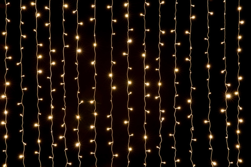 Cortina Fixa 500 Leds Brq Fio Br 127v 3m X 2,5m