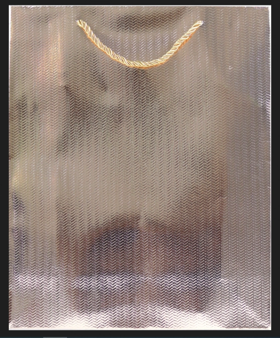 Sacola Papel Texturada Metal Sort 19,5x8x23,5cm