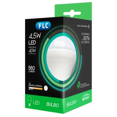 Lampada Led 4,5w 6500w 400g Flc