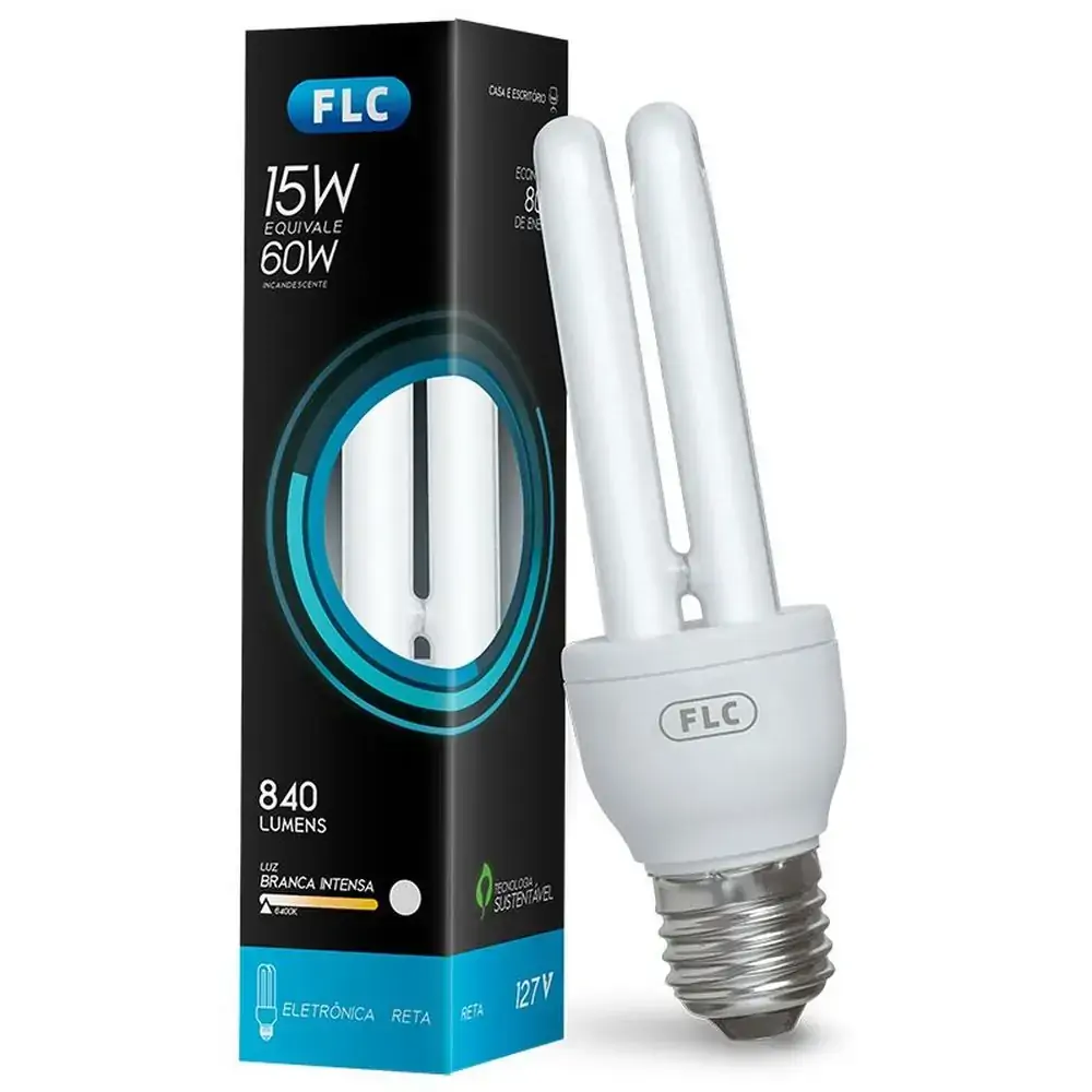 Lampada Flc Fluor 2u 15w 127v