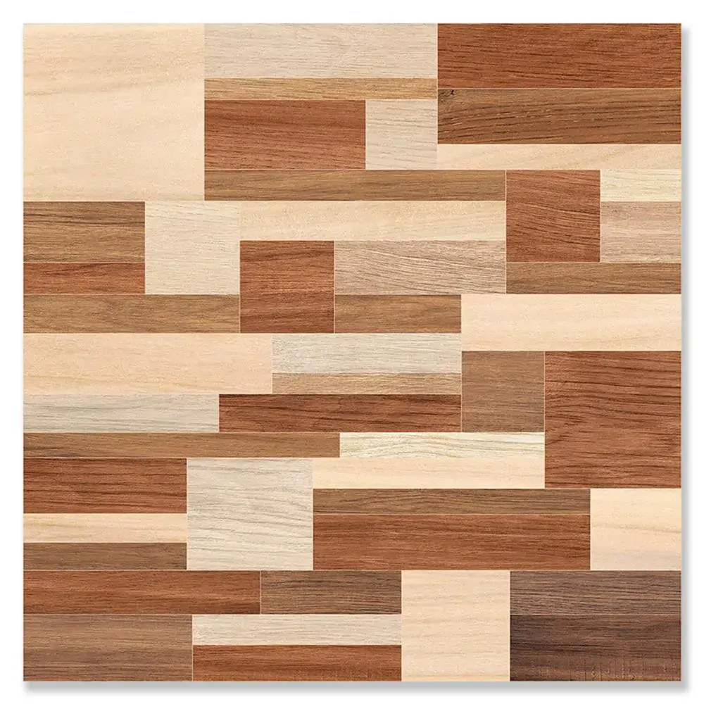 Piso Cerâmico Acetinado Borda Bold Taboeiro Marrom 50x50cm