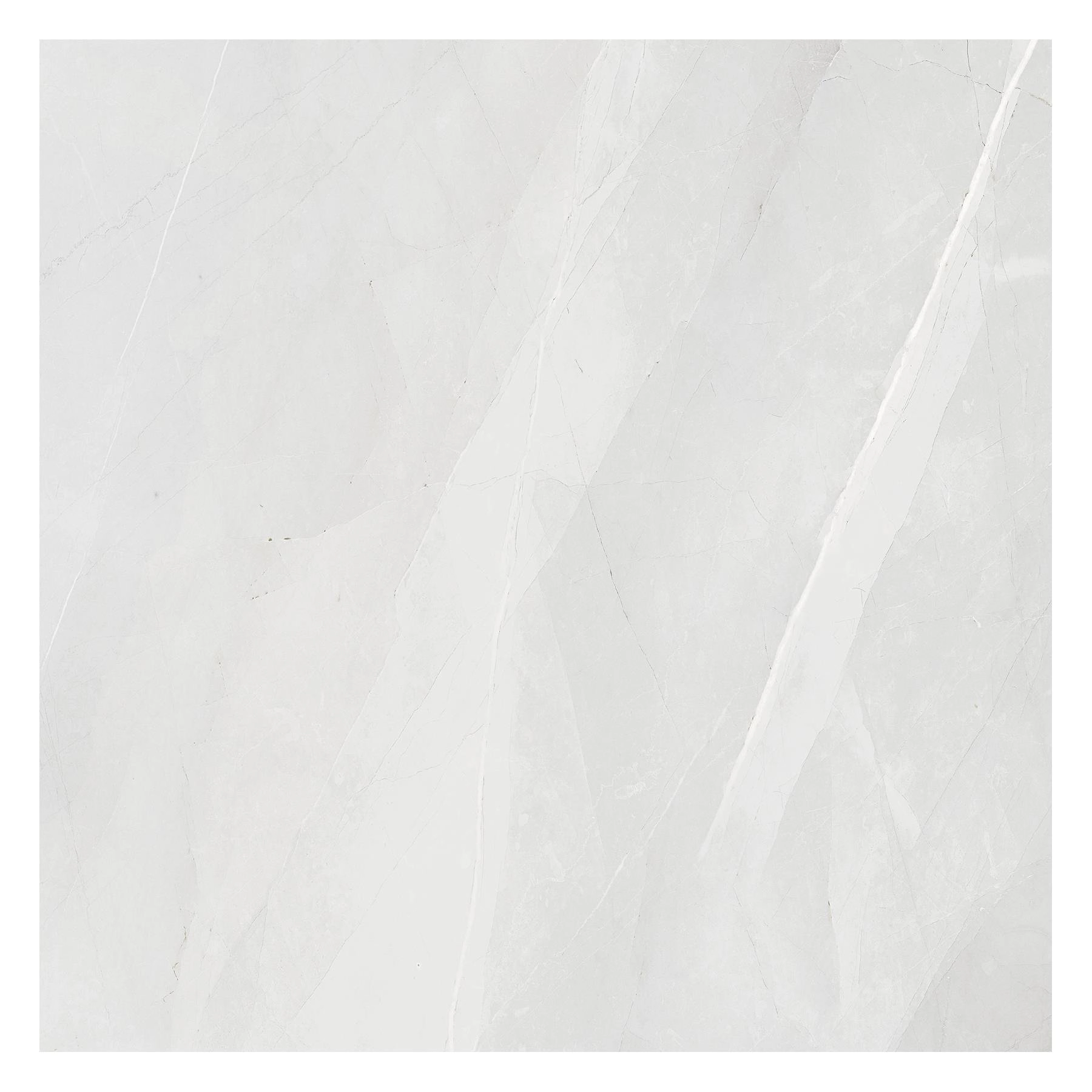 Piso Cerâmico Marmorizado Polido Borda Reta Interno 66x66cm Onix Ice Formigres