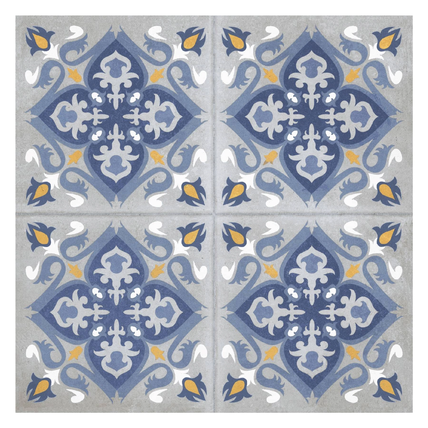 Piso Cerâmico Decorado Acetinado Borda Reta Interno 66x66cm Braga Formigres Premium