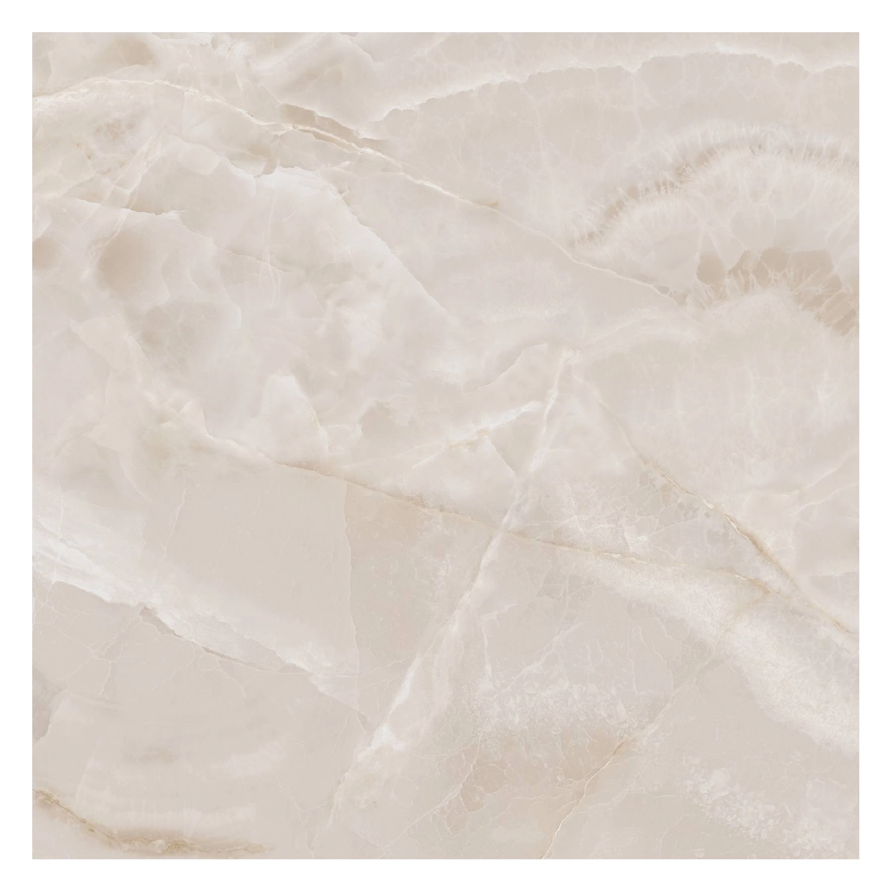 Piso Cerâmico Marmorizado Acetinado Borda Reta Interno 81x81cm Onix Cristal Formigres