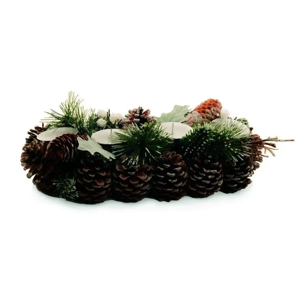 Arranjo Mesa Cromus Med.pinha C/porta Velas