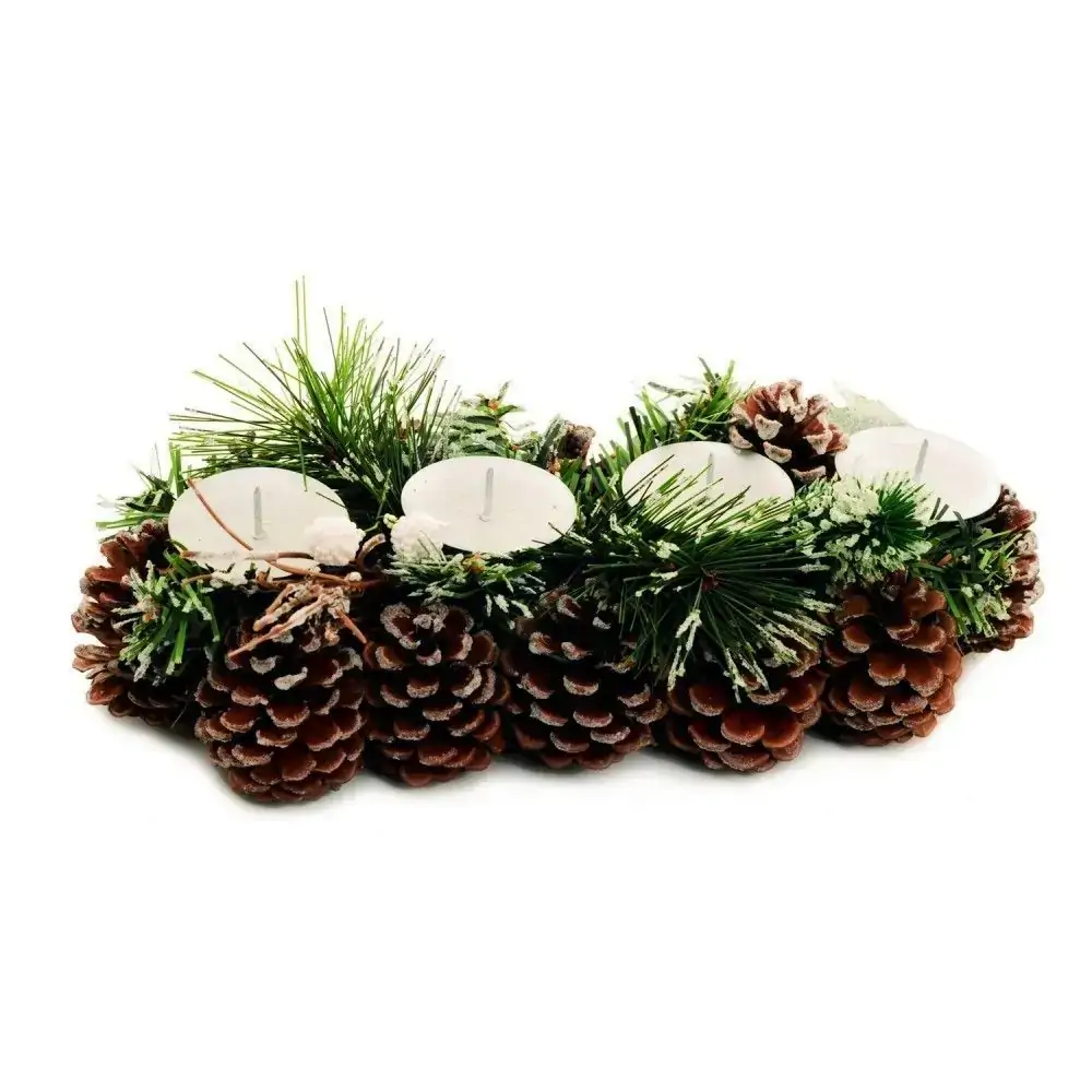 Arranjo Mesa Cromus Peq.pinha C/porta Velas