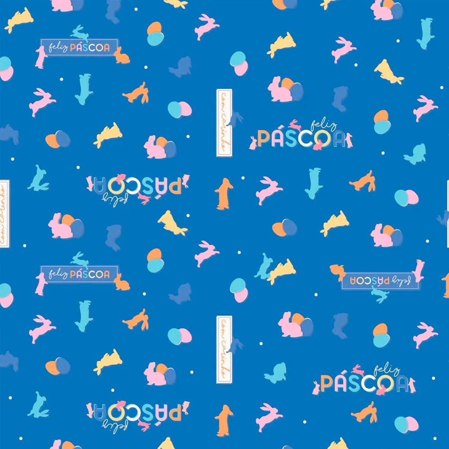 Folha Pascoa Perol Feelings Az 69x89cm 10un 77000630 Cromus