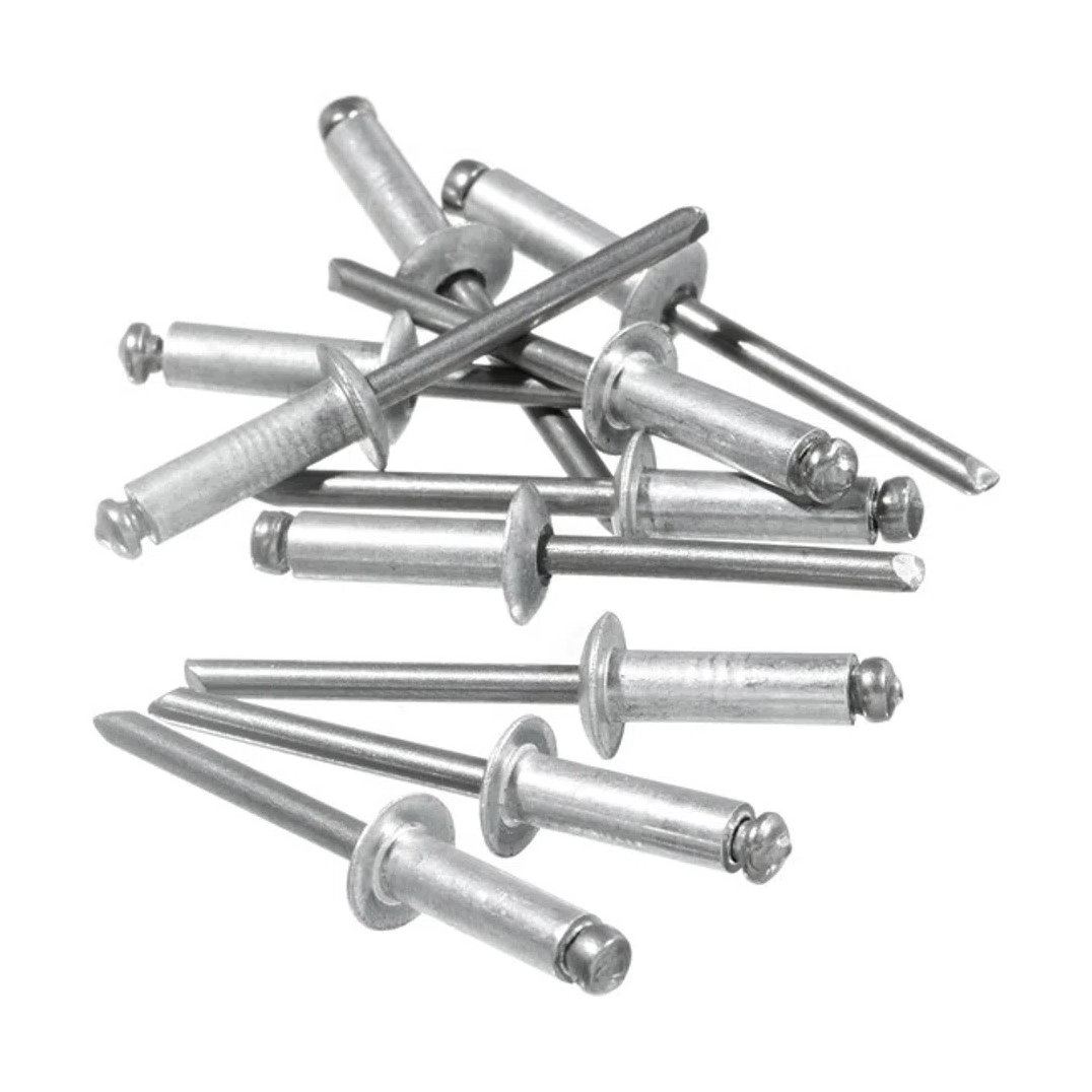 Rebite Repuxo 410 - 4,0x10 - Aluminio Brilhante - Pacote C/100 PÇS