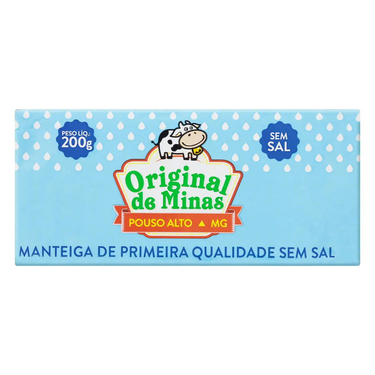 Manteiga de Primeira Qualidade sem Sal Original de Minas 200 g