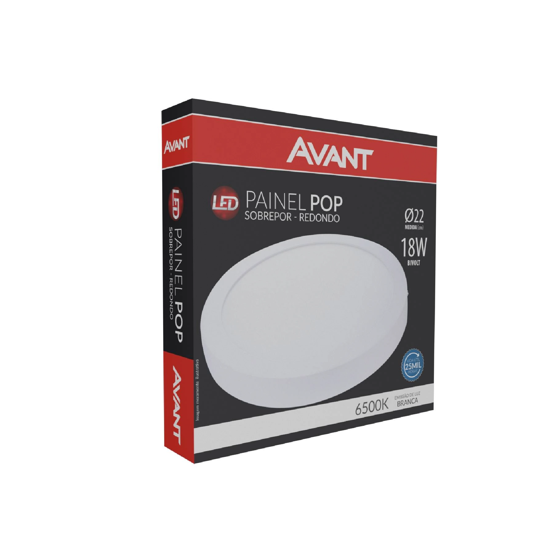 Painel Led Avant Prd 1372 Br 18w